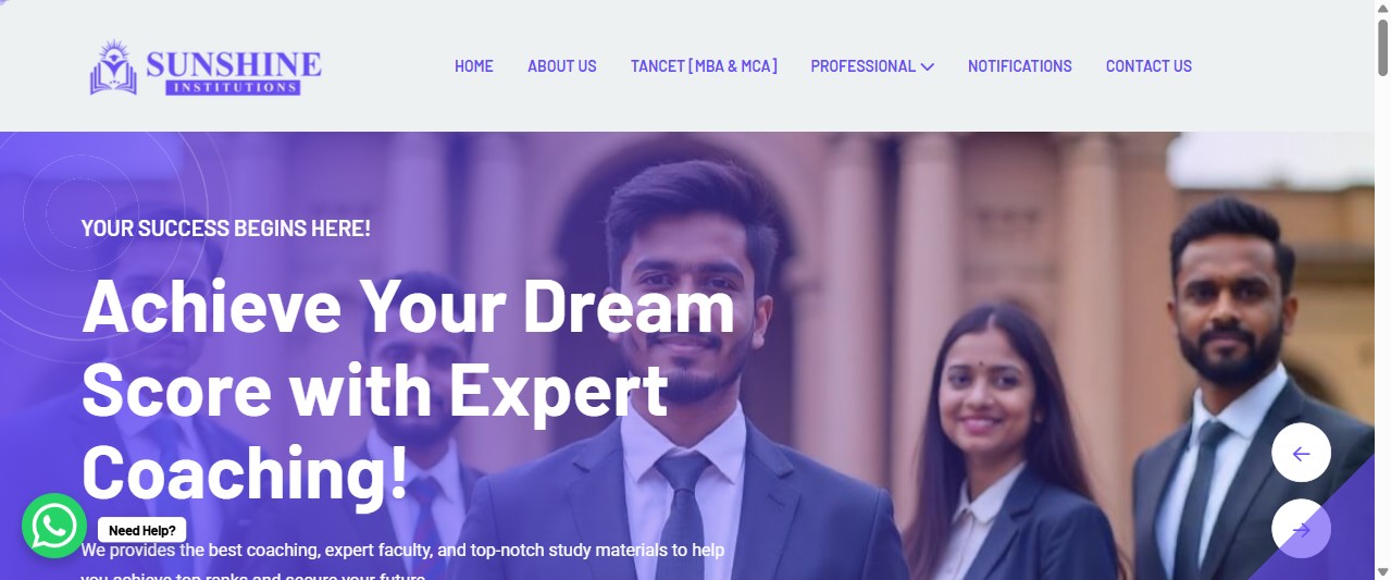 Sunshine Institutions Website